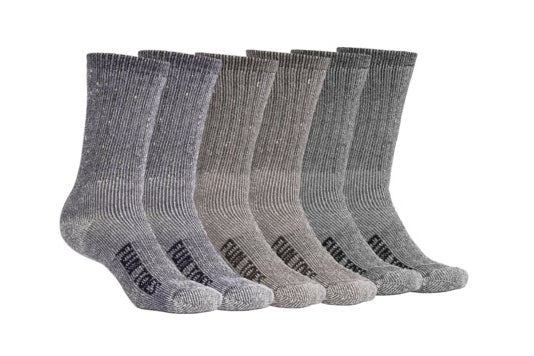 Six wool socks.